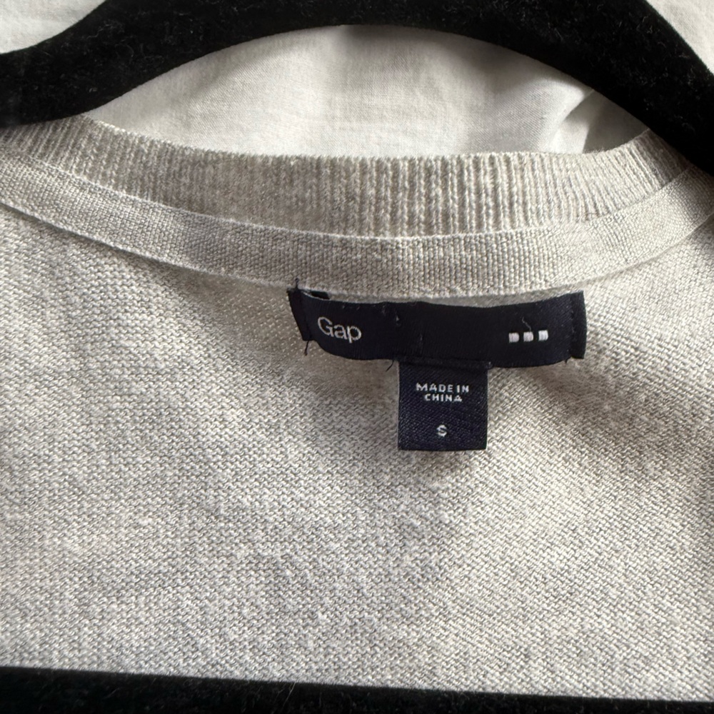 Light Gray Button-Up Cardigan - Picture 2 of 3